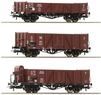 Roco H0 3er-Set Offene Güterwagen der DRG (6600102)