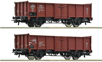 Roco 2-tlg Set Offene Güterwagen PKP DC (6600058)