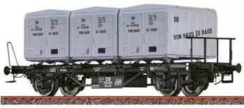 Brawa Behältertragwagen BTs 30 der DB, mit Ekrt 212 "Von Haus zu Haus", Ep. III (50595)