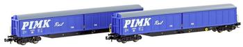 Hobbytrain N 2er-Set Schiebewandwagen Habis der Pimk Rail (H23445)