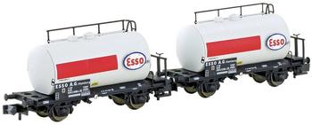 Hobbytrain N 2er-Set Leichtbau-Kesselwagen Esso der DB (H24832)