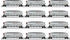 Märklin H0 12er-Set US Hopper Cars der BNSF (45666)