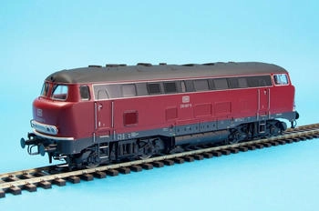 Lenz 40163-04 Diesellok BR216 Lollo purpurrot Dach umbragrau, DB, Ep. IV