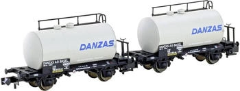 Hobbytrain N 2er-Set Leichtbau-Kesselwagen Danzas der DB (H24834)