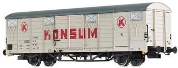 Brawa H0 Gedeckter Güterwagen Gbs 1500, DR, Ep.IV 'Konsum' (49931)
