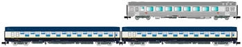 Arnold HN4474 N 3-teiliges Set „Train Expo“ #3 aus 2 x T2-Schlafwagen + Barwagen, SNCF, Ep. VI