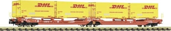 Fleischmann 6660051 N Doppeltaschen-Gelenkwagen T3000e mit Wechselpritschen „DHL“, DB AG, Ep. VI