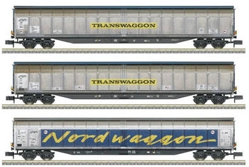 Trix Modellbahnen N 18297 Schiebewandwagen-Set "Transwaggon", DB AG, Ep. V (TRIX)