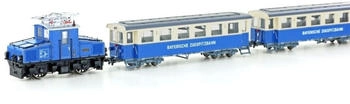 Hobbytrain H0e Zugspitzbahn Tal-Lok mit 2 Personenwagen Sound, Bayrische Zugspitzbahn Bergbahn AG, Ep. V-VI (H43106S)