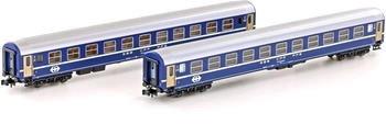 Kato N 2er Set RIC Liegewagen Bcm altes Logo, SBB, Ep. IV (K23009)
