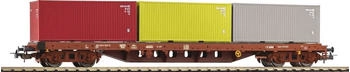 Piko H0 Containertragwagen mit 3 Containern, SNCB, Ep. V (24539)