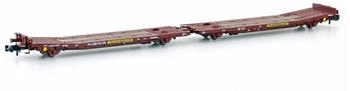 Hobbytrain N Doppelflachwagen TWA 800A Laadks, DR/TWA Ep. IV (H23785)