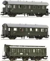 6200131 H0 3er Set Personenwagen, DR, Ep. III, Set 2