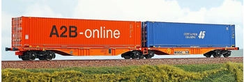 Acme H0 AC40385 Gelenk-Containertragwagen Sggmrss 90’ mit Containern „CL 45” e “A2B-Online“, Wascosa, Ep. VI (A.C.M.E.)