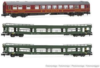 Arnold HN4424 3-tlg. Set „Spree-Alpen-Express" mit Autotransportwagen, DR, Ep. IV