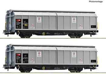 Roco 6600110 H0 2-tlg. Set: Schiebewandwagen Hbbillns, SBB Cargo, Ep. VI