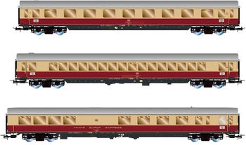 Rivarossi 3er Pack Reisezugwagen (Apmz, Avmz + ARDm) rot/beige H0, Ep. IV (HR4373)