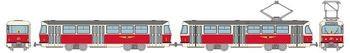 Tomytec Tram-System N Dresdner Straßenbahn Typ Tatra T4-B4 Standmodell (977814)