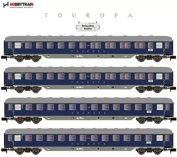 Hobbytrain Liegewagen “TOUROPA” N Ep. III 4 Stk. (H22200)