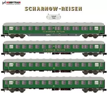 Hobbytrain Liegewagen "SCHARNOW REISEN" Set 1 N Ep. III 4 Stk. (H22202)