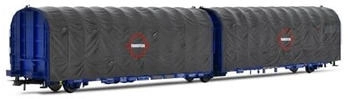 Electrotren H6062 H0 3-Achs-Gelenkplanenwagen Typ Lails 24, TRANSFESA, Ep. IV