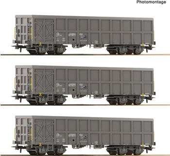 Roco 6600203 H0 3-tlg. Set: Offene Güterwagen Fas, SNCF, Ep. V-VI