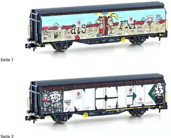 Hobbytrain H24663 N Schiebewandwagen Hbbillns Graffiti-Serie (3), SBB, Ep. VI