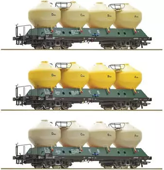 Roco 6600177 3-tlg Set Silowagen Gattung Raj CSD 1:87 Spur H0 DC