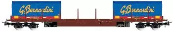 Rivarossi HR6555 Flachwagen Rgs &bdquo;Gruppo Bernardini&rdquo; der FS Epoche V
