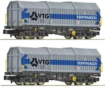 Fleischmann 6660080 N 2-tlg. Set: Teleskophaubenwagen Shis DB / VTG Ep. IV