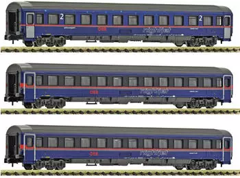 Fleischmann 6260084 N 3-tlg. Set: Eurofima-Wagen „Nightjet“ Bmz ÖBB Ep. VI