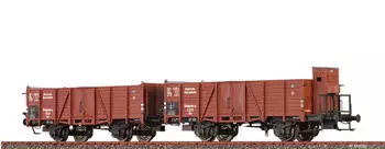 Brawa 48449 H0 2er-Set Offene Güterwagen Om DRG Ep. II