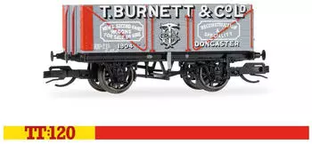 Hornby TT6041 T.Burnett - 7 Plank Wagon 1:120 Spur TT NEU