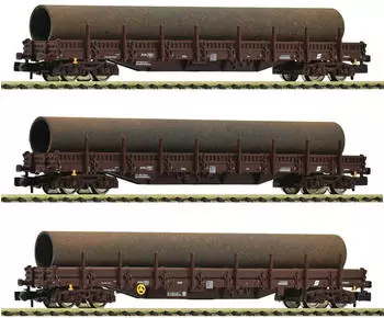 Fleischmann 6660142 N 3-tlg. Set 1: Stahlzug aus Rungenwagen Res ÖBB Ep. IV