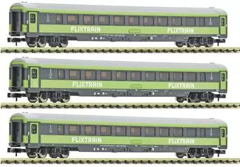 Fleischmann 6260086 N 3-tlg. Set 2: Reisezugwagen FlixTrain Ep. VI