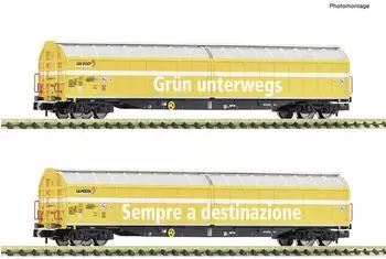 Fleischmann 6660155 N 2-tlg. Set: Großraum-Schiebewandwagen Wascosa