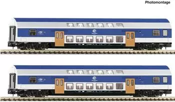 Fleischmann 6260094 N 2-tlg. Set: Doppelstockwagen der VEB