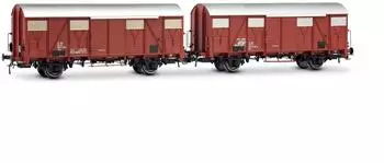 Rivarossi Ghs gedeckter Güterwagen 2er-Set, braun, FS Ep.IV (HR6696)