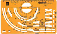 Fleischmann 995101 Gleisplanschablone passend f&uuml;r Fleischmann N-Gleis mit