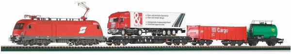 Piko Start-Set mit Bettung Taurus ÖBB mit Güterwagen (57177)