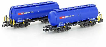 Hobbytrain 2-teiliges Set Uacs Silowagen, SBB CFF FFS, Ep. VI (H23486)