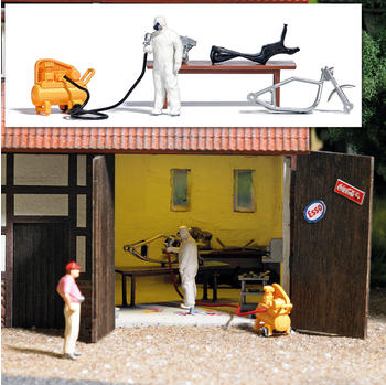 Busch Modellbau - Action Set: Hinterhof Lackierer (7811)