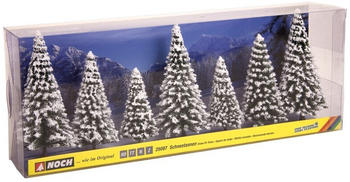Noch Schneetannen, 7 Stück, 8 - 12 cm hoch (25087)