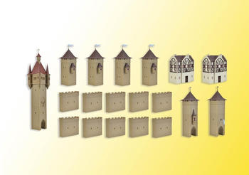 Vollmer Burg aus dem Mittelalter mit LED-Beleuchtung, Funktionsbausatz, Start und Spar-Serie (49910)
