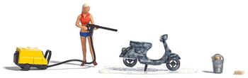 Busch Action-Set: Motorrollerwäsche (7833)