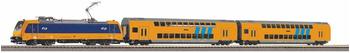 Piko Start-Set mit Bettung Personenzug E-Lok und 2 Doppelstockwagen (97939)