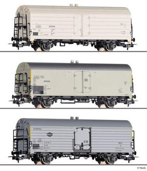 Tillig Güterwagenset „INTERFRIGO“ aus drei Kühlwagen, DR / DB / MAV, Ep. IV (70052)