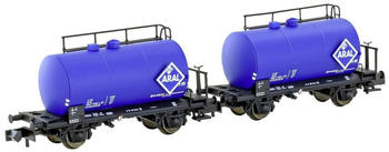 Hobbytrain N 2er Set Leichtbau-Kesselwagen ARAL DB Ep. IV (H24833)