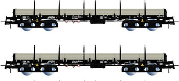 Rivarossi HR6477 H0 2er-Set Flachwagen Remms, Thyssen der DB