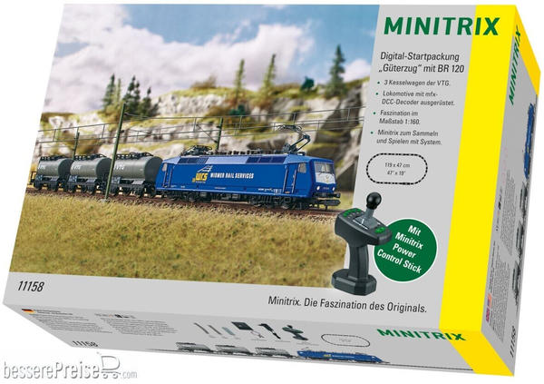 Trix Modellbahnen 11158 Digital-Startpackung Güterzug mit Baureihe 120 Spur N